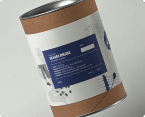 Lata de café Civitá com rótulo do produtor